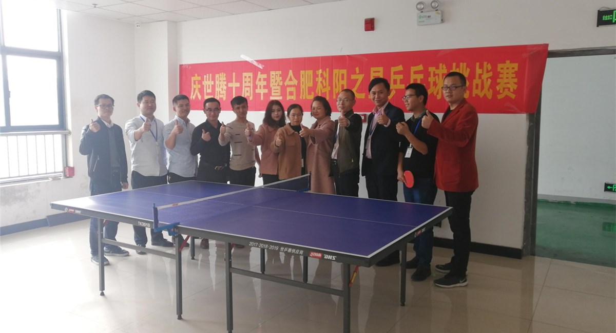 太阳成集团控股合肥分公司举办乒乓球挑战赛，，，，，，，，为太阳成集团十周年添光彩